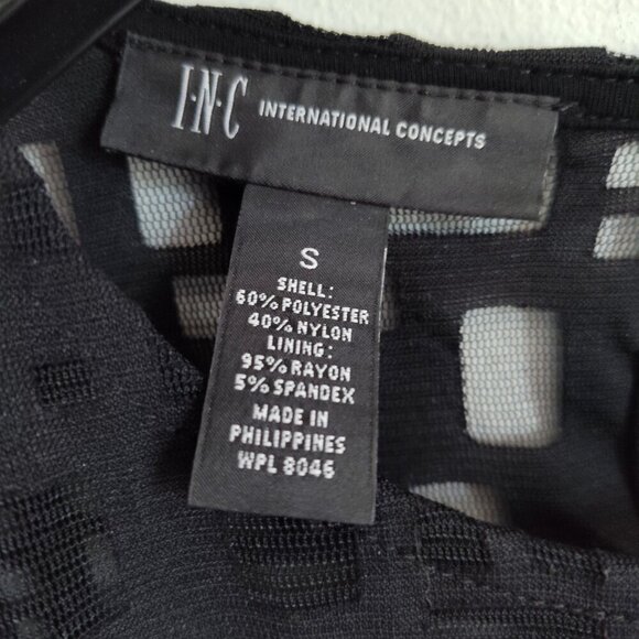 Ladies SZ S Inc Windowpane Illusion Three-Quarter Sleeve T-Shirt - Picture 3 of 3